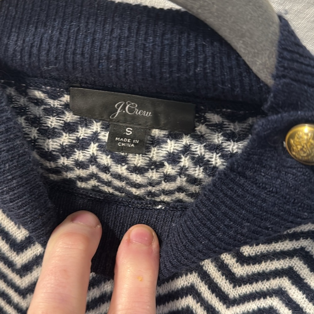 J.Crew Small Herringbone Alpaca Wool Sweater - Picture 5 of 7